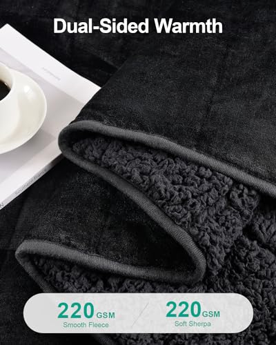Ultra Soft Sherpa Weighted Blanket for Adults, 60"x80" 15lbs Heavy Blankets - view 3