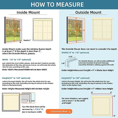 Motorized Roller Shades Fabric Sample 100% Blackout, Matter Homekit/Alexa/Z-Wave Compatible, Cordless Remote Control Optional Smart Blinds for Bedroom/Living Room Windows - view 4