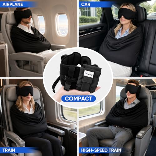 3-in-1 Travel Sleep System, Travel Pillow, Airplane Seat Sleeper (M Size) - view 7