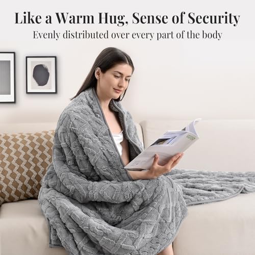 Weighted Blanket Queen Size 15lbs, 60 x 80 for Adults in Bed - view 3