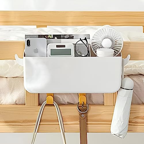 Bunk Bed Shelf for Top Bunk or Bedside Organizer, White, Up to 11 lbs - view 2