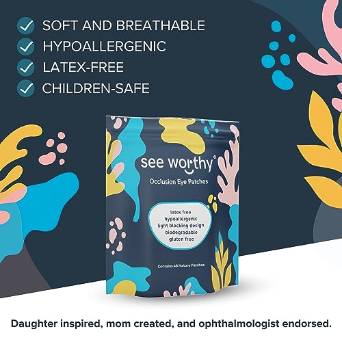 Eye Patches for Kids - 48 Adhesive Breathable Patches for Adults - Nature - view 4