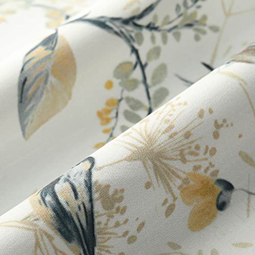 Gray Bird Print Short Curtains for Small Window, 30 x 30, 2 Panels - view 3