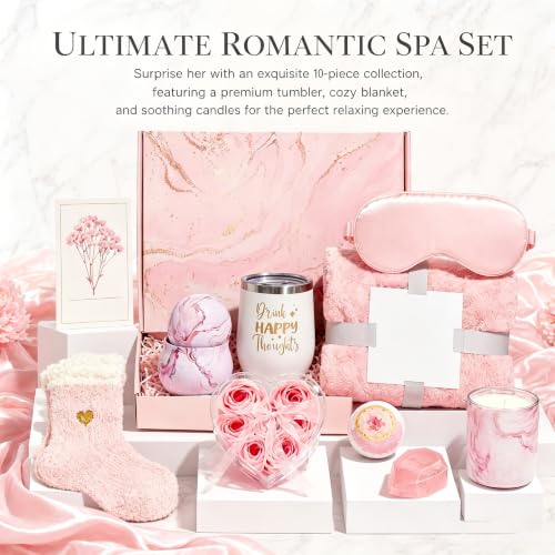 10-Piece Spa Gift Basket for Women, Self Care Set, Get Well Gift - view 3