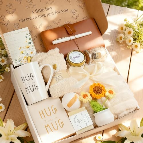 11PCS Sympathy Gift Baskets, Sympathy Gifts for Loss of Loved One, Bereavement Grief Memorial Condolence Gift Basket for Loss,Miscarriage Care Package for Women Hug in a Box Gifts for Loss of Mom Dad - view 2