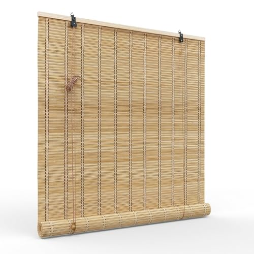 Bamboo Blinds for Interior Windows, Custom Roll Up Shades