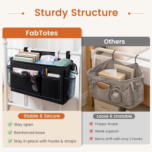 Bedside Caddy for Dorm Bed, Bedside Storage Bag Hanging Organizer - view 3