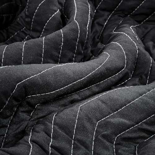 Large Sound Dampening Blanket, 72" x 48" Sound Absorbing Panel with Grommets for Wall Hanging, Noise Reduce Curtains for Recording Studio Use and Basements, 72" x 48", Black - view 3