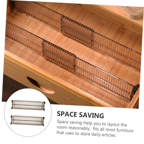 Retractable Drawer Divider 2 Sets Plastic Expandable Space Saving - view 4
