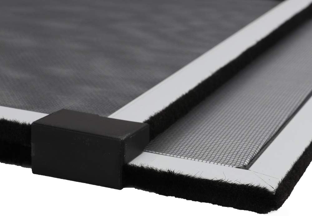 Window screen, fixed 19.68" height, fits window opening width 28" to 52", adjustable sliding screen insert, large, 2-pack - view 3