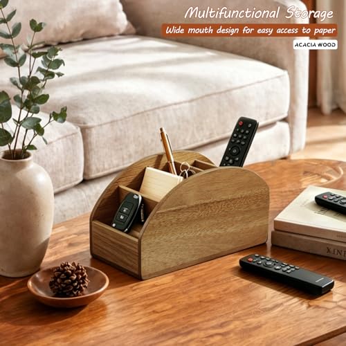 Wood TV Remote Control Holder, Cute Pen/Pencil Holder, Desktop Organizer - view 2