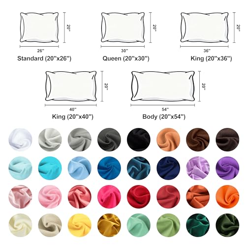 Microfiber King Pillowcases, 2 Pack, 20 x 36, Dark Grey - view 4
