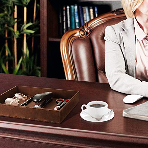 Valet Tray Desk Organizer PU Leather Catchall - view 5