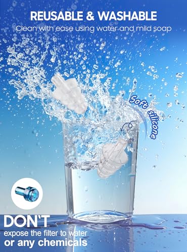 Ear Plugs for Airplane Pressure Relief, Kids 6+, Adults/Small Canal Reusable Airplane Earplugs 26dB, with Silicone Connector Cord, Travel Essentials for Flying, Ear Protection Earplugs - view 5