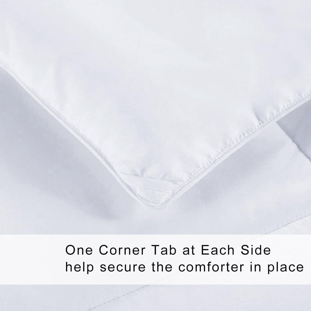 All-Season Oversized King Cooling Comforter Duvet Insert - White | Quilted Down Alternative Comforter, Luxury Hotel Breathable Soft Blanket, Anti-Clump Tech & 8 Tabs, Reversible,98" x 116" - view 6