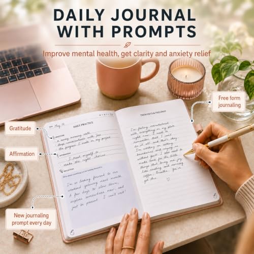 Daily Journal for Women, Guided with Prompts, Rose Gold - view 2