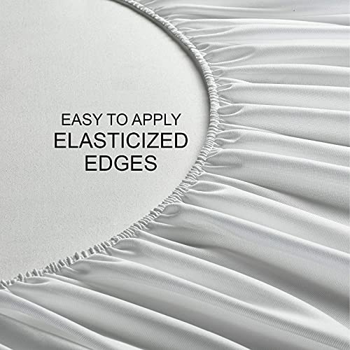 Queen Mattress Protector, Waterproof - Viscose Derived from Bamboo, Breathable, Noiseless Mattress Cover Protects Against Moisture, Spills, Stains (Queen) - view 6