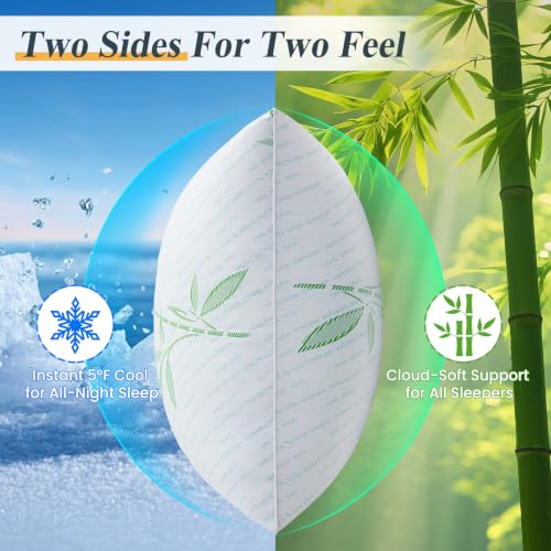Hotel Cooling Hybrid Bed Pillows for Sleeping Queen Size Set of 2 - view 2
