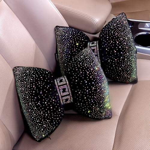 Bling Bow Neck Support Pillow for Driving Seat Headrest Car Accessories 2pc - view 4