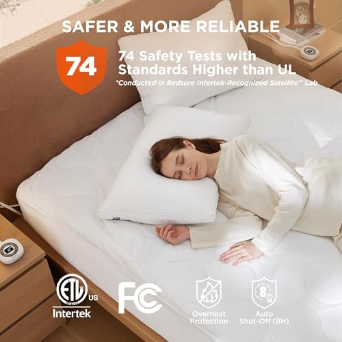 Waterproof Heated Mattress Pad Queen Cotton Top Electric Bed Warmer - view 6