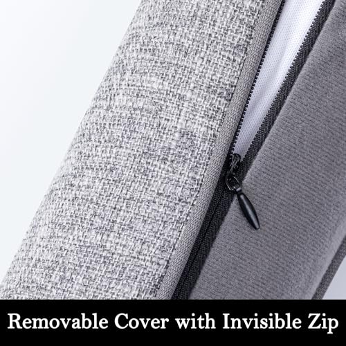 Linen Door Draft Stopper, Removable Washable Cover, 38", Gray - view 3