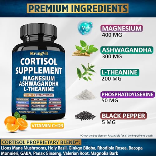 Cortisol Supplement & Berberine Complex Bundle (120 Capsules) - view 2