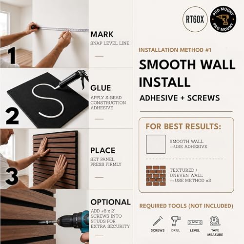4 Pack Heavy-Duty Soundproof Wood Wall Panels Echo Control 24x24x1 | Mocha - view 6