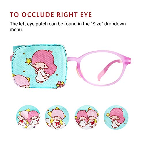 Cotton & Silk Eye Patch for Kids Glasses (Right Eye, Fairy - Magic Wand) - view 4
