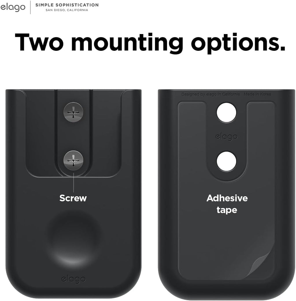 Universal Remote Holder Mount for Apple TV Remote Controls | Adhesive Tape or Screw Mounting Options, Available Wired Charging [Small] [3rd & 2nd Gen] [Black] - view 4