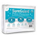 SureGuard Set of 2 Standard Size Pillow Protectors - 100% Waterproof, Bed Bug Proof, Hypoallergenic - Premium Zippered Cotton Terry Covers