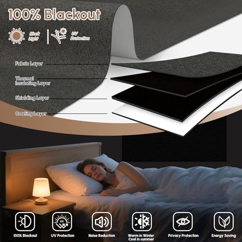 No Drill Motorized Blinds with Remote, 100% Blackout Roller Shades - view 5