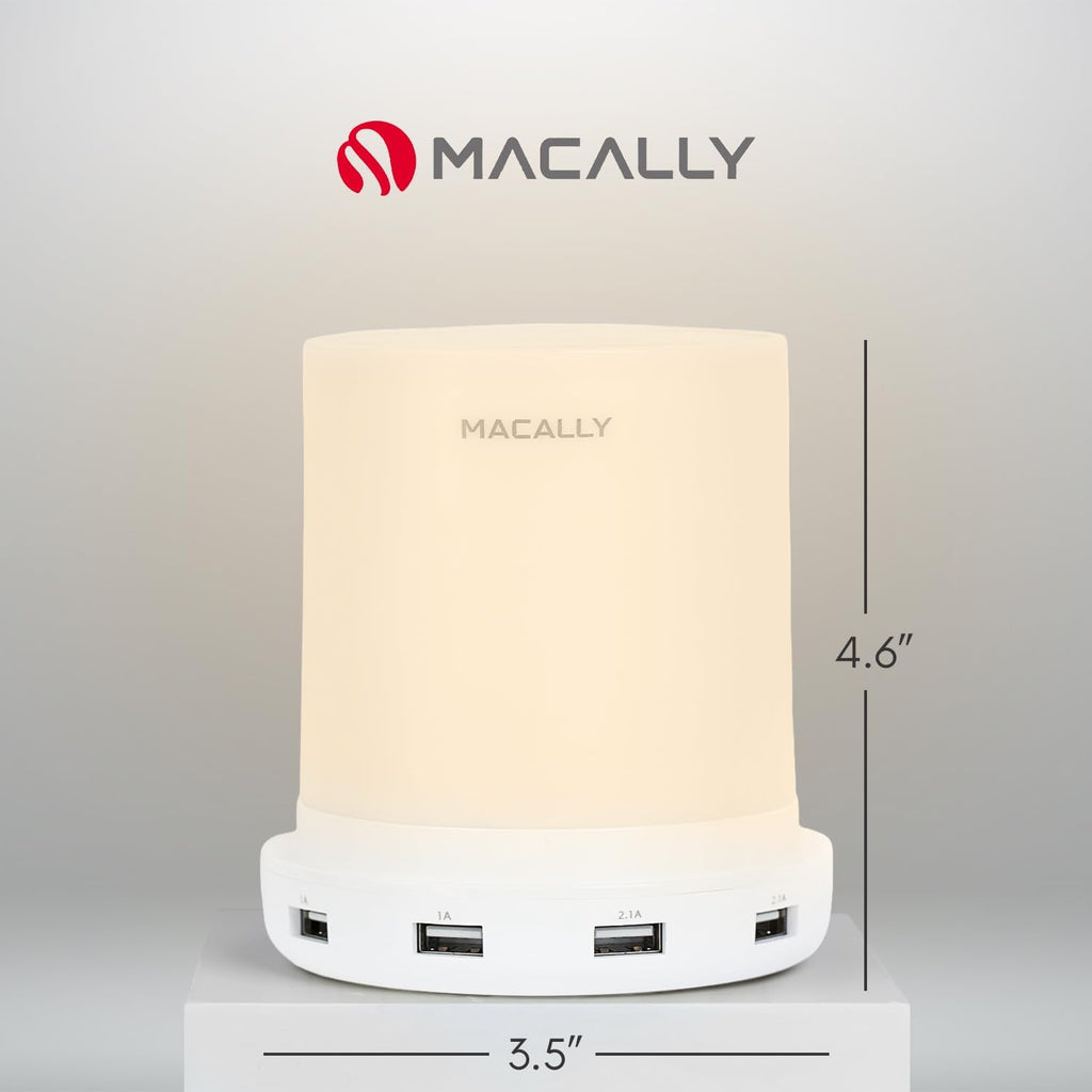 Small touch lamps for nightstand - bedside lamp with USB port - 3 way dimmable short table lamp for small spaces - use as night light and charger in bedroom - view 6