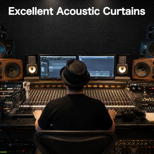 48"x 80"Sound Dampening Blanket with Grommets,2 PCS Heavy Duty Sound Absorbing Blanket for Recording Studio,Noise Reduction Soundproof Blanket,Light Blocking Acoustic Moving Blanket,Podcast,Theater - view 2