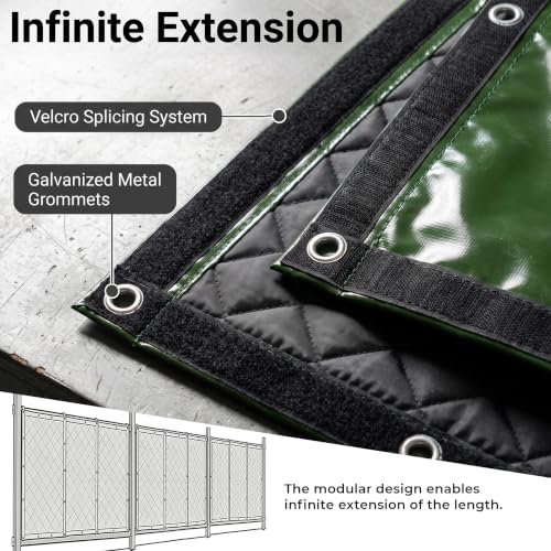 Outdoor Soundproof Blanket, 3MM Thick MLV Heavy Duty Sound Barrier, 40" x 108" PVC Oxford Cloth Sound Dampening Blanket for Construction, Garden, Playground, Stadium, Basketball Court - view 2