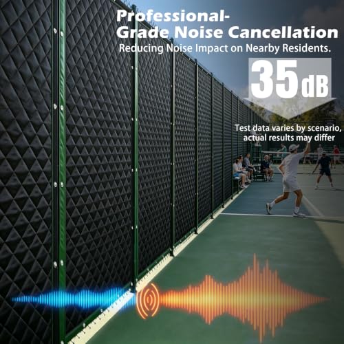 Outdoor Soundproof Blanket, 3MM Thick MLV Heavy Duty Sound Barrier, 40" x 108" PVC Oxford Cloth Sound Dampening Blanket for Construction, Garden, Playground, Stadium, Basketball Court - view 6