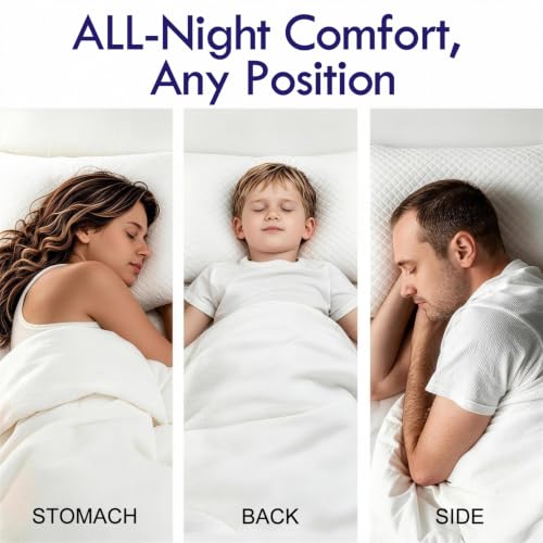 Hotel Pillows Bed Pillows Standard Size Set of 2-100% Virgin Material Down Alternative Pillow - Soft Support for Back, Stomach, Side Sleepers - view 6