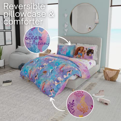 Disney Princess Ariel The Little Mermaid Live Action Movie Ariel Kids Bedding Super Soft Comforter and Sheet Set with Sham, Full, (100% Official Licensed Product) - view 3
