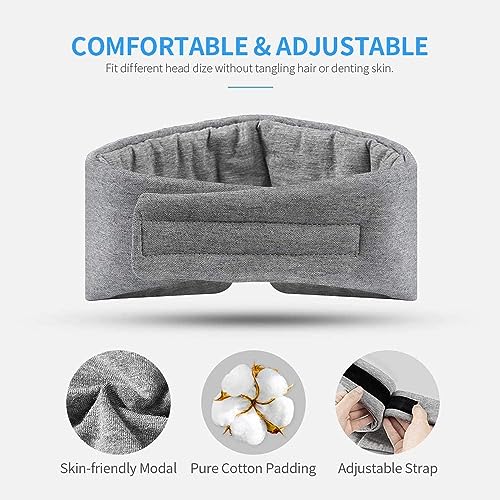 Deluxe Cotton Sleep Mask Gift Set - 100% Blackout Large Comfortable Blindfold Adjustable Eye Mask Pillow in Gift Box for Men Women Side Sleeper Travel Meditation Airplane - view 4