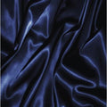 100% Pure Silk Satin Sheet Set 4pcs, Silk Fitted Sheet 15" Deep Pocket Mattress fit,Silk Flat Sheet&Silk Pillowcases Set Soft Silk Sheets|Wrinkle Free Fade Resistant.(Navy Blue,Queen)