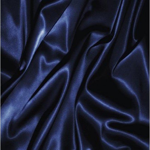 100% Pure Silk Satin Sheet Set 4pcs, Silk Fitted Sheet 15" Deep Pocket Mattress fit,Silk Flat Sheet&Silk Pillowcases Set Soft Silk Sheets|Wrinkle Free Fade Resistant.(Navy Blue,Queen)