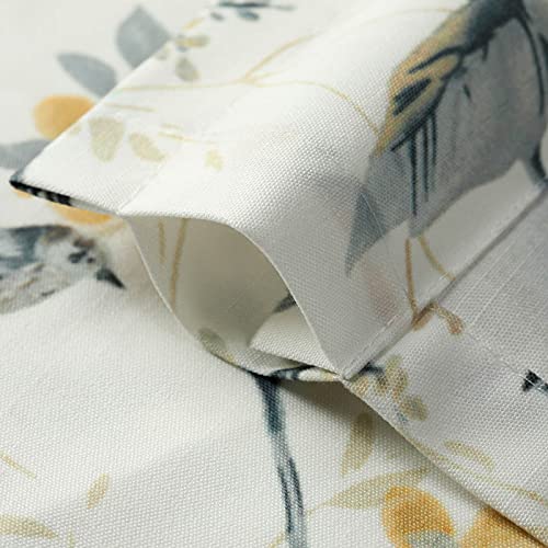 Gray Bird Print Short Curtains for Small Window, 30 x 30, 2 Panels - view 4