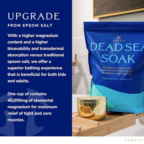 Magnesium Flakes, 15lb Dead Sea Bath Soak, Alternative to Epsom Salt - view 6