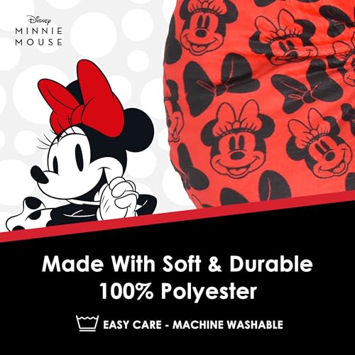 Disney Minnie Mouse Travel Neck Pillow with 3D Ears and Bow for, Red/Black - view 6