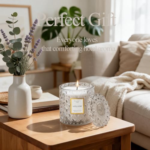Hotel Scented Candle Natural Essential Oil, Luxury Scented Soy Jar Candle Gifts, Highly Scented, 8.1oz, Unique Blend to Promote Sleep & Relieve Stress - view 6