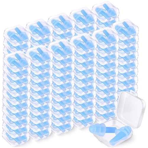 100 Pairs Silicone Ear Plugs Bulk with Case Nrr 29db, Black - view 7
