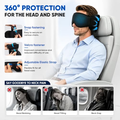 3-in-1 Travel Sleep System, Travel Pillow, Airplane Seat Sleeper (M Size) - view 4