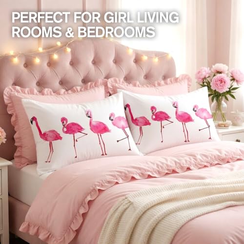 Flamingo Pillowcases 2 Pack Standard Size 20"x 26" - view 4