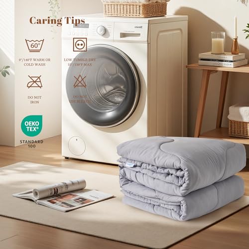 King Size Comforters Duvet Insert,Soft Down Alternative with Corner Tabs,Quilted Comforters for All Seasons,Machine Washable,King 90 x 102 Inches - view 5