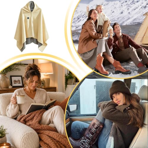 Wearable Heated Blanket - Adjustable Warm Cape - view 5