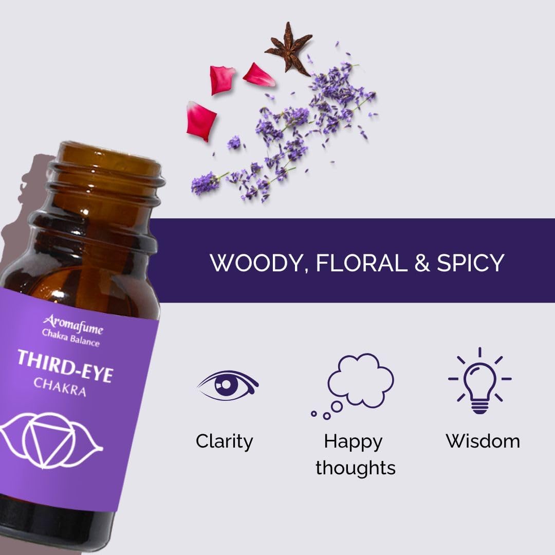 Chamomile & Juniper Berry Essential Oil Diffuser Blend, 30ml | 3 x 10ml/0.33oz, Aromatherapy Oils for Balance, Incense for Meditation, Yoga & Reiki - view 3